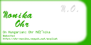 monika ohr business card